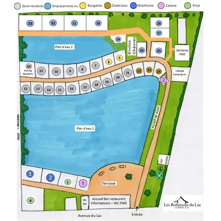 אתר קמפינג 6 Au Bord Du Lac, Peche Sans Permis Gratuite *